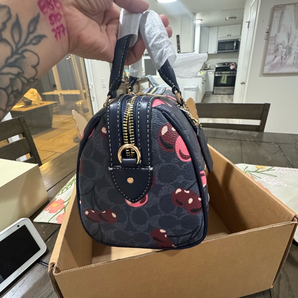 Coach Women's Blue and Pink Satchel - Picture 2 of 4